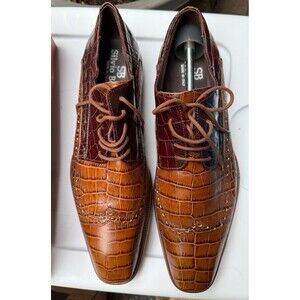 Silvio Belli 43.5 (10.5) Men’s Italian Crocodile Dress Shoes